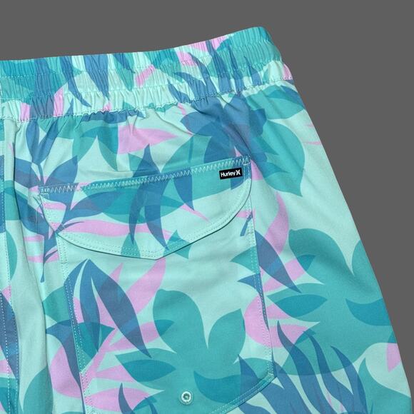 Hurley Aticama Volley Swim Trunks Tropical Mist Blue Men's M NWT - Picture 7 of 9